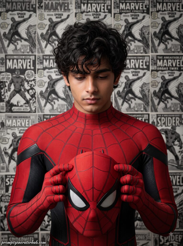 Prompt 2 – Spider-Man Movie Poster Style AI Photo Prompt
