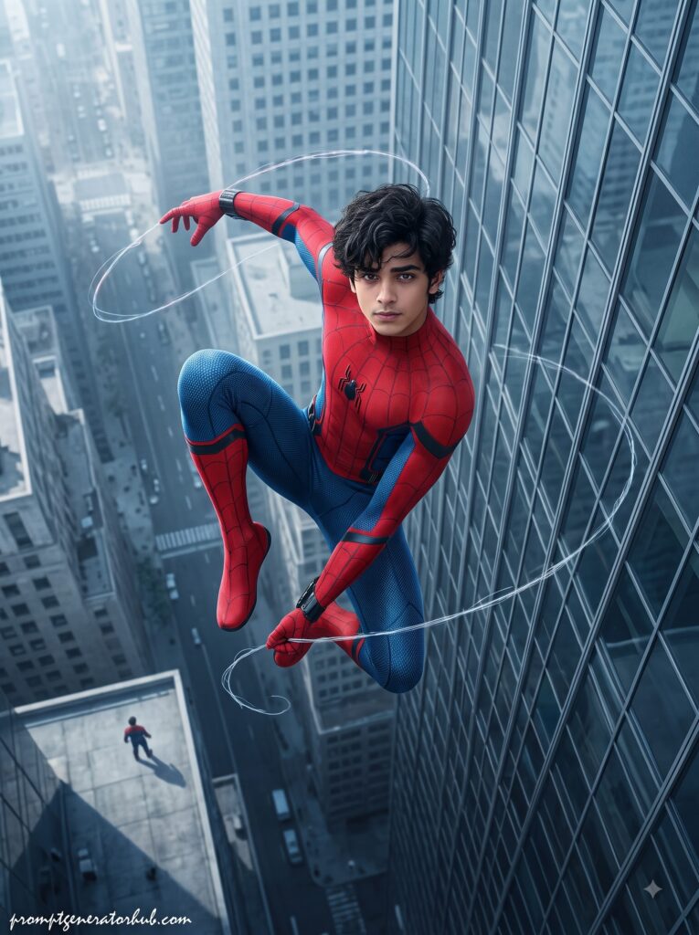 Spider-Man Action Scene AI Photo Prompt